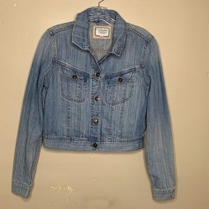 I LOVE H81 Jean Jacker Light Wash Trucker Style Slightly Cropped Medium